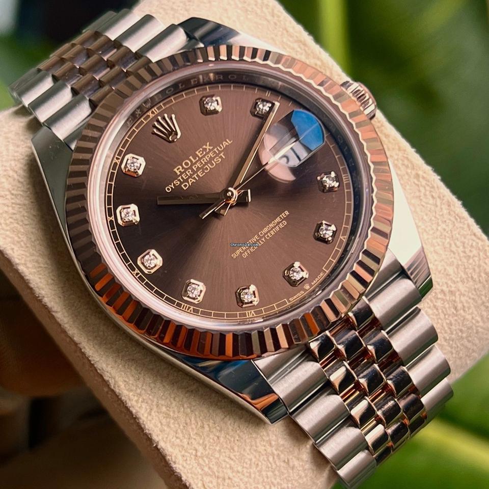Luxury Two-Tone Chocolate Dial Men's Watch