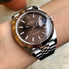 Luxury Two-Tone Chocolate Dial Men's Watch