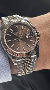 Luxury Two-Tone Chocolate Dial Men's Watch
